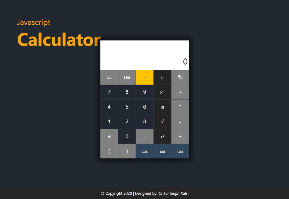 Calculator - Javascript